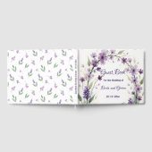 Lavender Lilac Floral Wedding ゲストブック (全面)