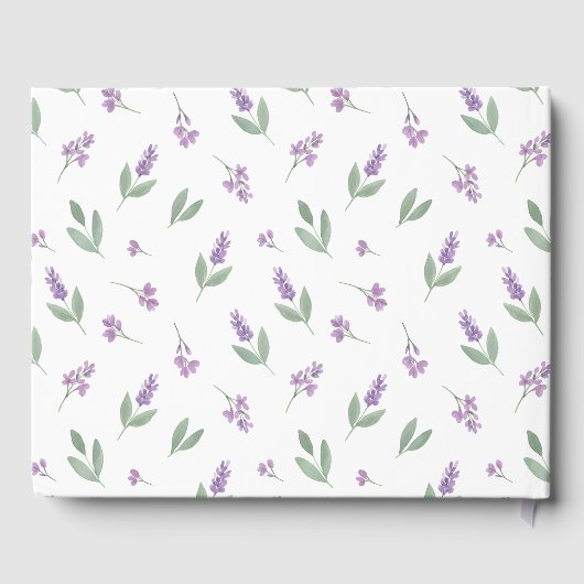 Lavender Lilac Floral Wedding ゲストブック (裏面)