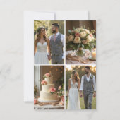 Lavender Lilac Floral Wedding Photo  サンキューカード (裏面)