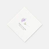 Lavender Lilac Hydrangea Personalized Wedding スタンダードカクテルナプキン (角)