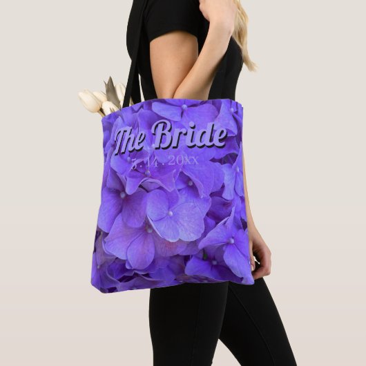 Lavender lilac purple Hydrangeas flowers Bride トートバッグ (クローズアップ)