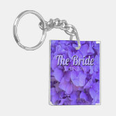 Lavender lilac purple Hydrangeas flowers the Bride キーホルダー (正面左)