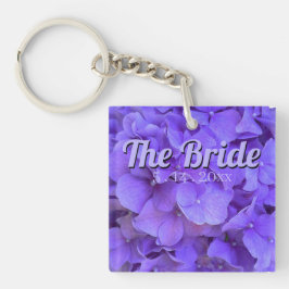 Lavender lilac purple Hydrangeas flowers the Bride キーホルダー