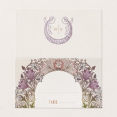 Lavender Lily Name Cards Wedding Table Vintage (外部フラット)
