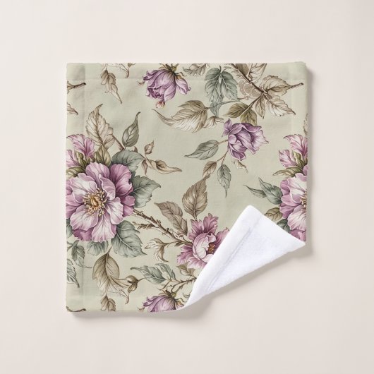 Lavender Long Stem Roses バスタオルセット (ウォッシュタオル)