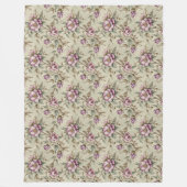 Lavender Long Stem Roses フリースブランケット (正面)