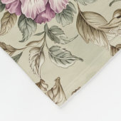 Lavender Long Stem Roses フリースブランケット (角)