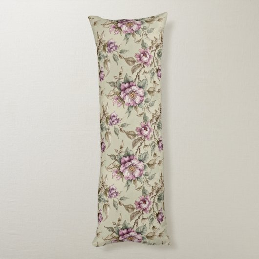 Lavender Long Stem Roses ボディピロー (裏面 (縦))