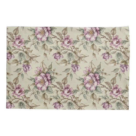 Lavender Long Stem Roses 枕カバー (裏面)