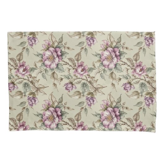 Lavender Long Stem Roses 枕カバー (正面)