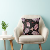 Lavender Lotus Flowers Throw Pillow クッション (椅子)