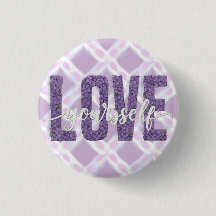 Lavender “Love Yourself” Floral Text Design