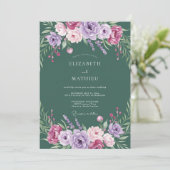 Lavender Lush Blossom Wedding 招待状 (スタンド正面)