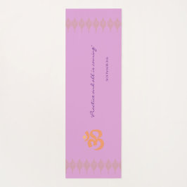 Lavender Lush Floral Painting with Ashtanga Quote ヨガマット