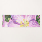 Lavender Lush Floral Painting with Ashtanga Quote ヨガマット (正面(横))