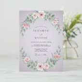 Lavender Lush Springtime Wedding 招待状 (スタンド正面)