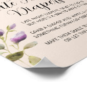 Lavender Magnolia Late Night Diaper Sign Poster ポスター (角)