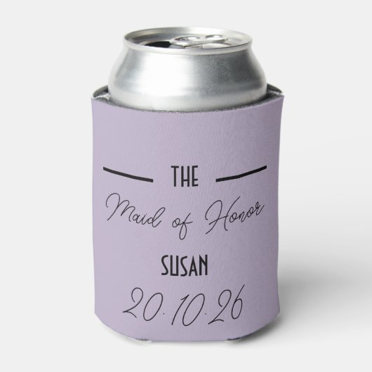 Lavender Maid of Honor Wedding Can Cooler 缶クーラー (缶正面)