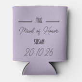 Lavender Maid of Honor Wedding Can Cooler 缶クーラー (正面)