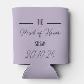 Lavender Maid of Honor Wedding Can Cooler 缶クーラー (裏面)