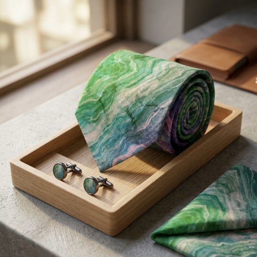 Lavender Marble Wave ネクタイ