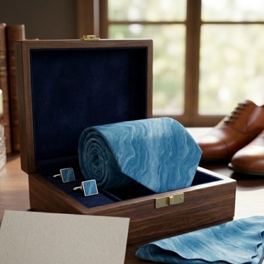 Lavender Marble Wave ネクタイ