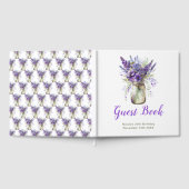 Lavender Mason Jar Birthday Party ゲストブック (全面)