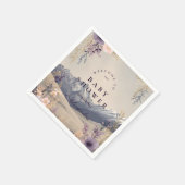 Lavender Meadow Peaks Baby Shower スタンダードカクテルナプキン (角)