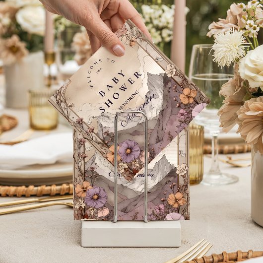 Lavender Meadow Peaks Baby Shower スタンダードカクテルナプキン