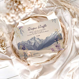 Lavender Meadow Peaks Baby Shower Diapper Raffle  エンクロージャーカード