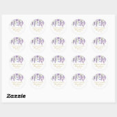 Lavender Memorial Funeral Classic Round Sticker ラウンドシール (シート)