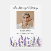 Lavender Memorial Photo Funeral アクリルサイン (正面)