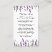 Lavender Memorial Photo Funeral Prayer Card 名刺 (裏面)