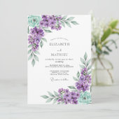 Lavender Mint Lovely Spring Wedding 招待状 (スタンド正面)