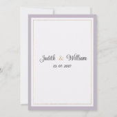 Lavender mint wild orchids floral RSVP  招待状 (裏面)