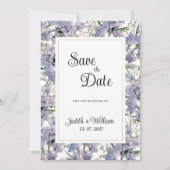 Lavender mint wild orchids floral Save the Date 招待状 (正面)