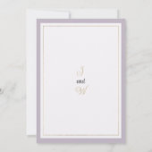 Lavender mint wild orchids floral Save the Date 招待状 (裏面)