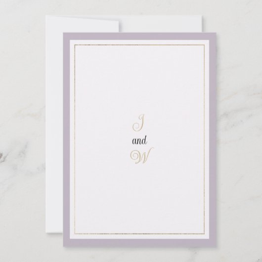 Lavender mint wild orchids floral Save the Date 招待状 (裏面)