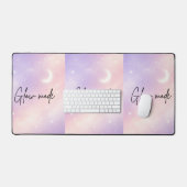 Lavender mist and blush aura AI art  デスクマット (キーボード&マウス)