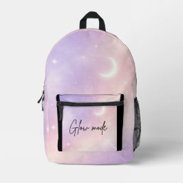 Lavender mist and blush aura AI Print Cut Sew Bag プリントバックパック