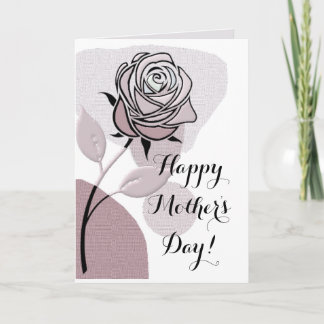 Lavender Mist Artistic Rose Happy Mother's Day  カード