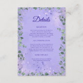 Lavender Mist Garden Wedding Details Card エンクロージャーカード (正面)