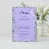 Lavender Mist Garden Wedding Details Card エンクロージャーカード (スタンド正面)