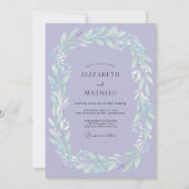 Lavender Misty Willow Wedding 招待状 (正面)