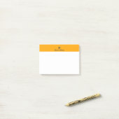 Lavender Modern Personalized Name Letter Monogram ポストイット (デスク上)
