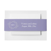 Lavender Monogram Crest 招待状ベリーバンド (正面例)