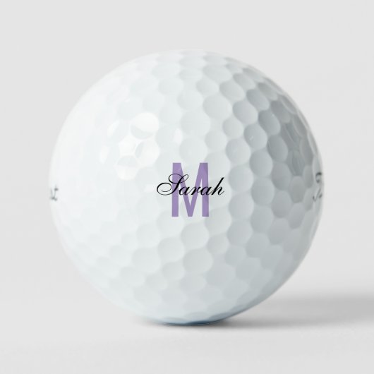Lavender Monogram Titleist VI Golf Balls ゴルフボール (正面)