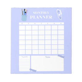 Lavender Monthly Planner Layout Art ノートパッド