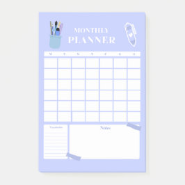 Lavender Monthly Planner Layout Art ポストイット