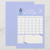 Lavender Monthly Planner Layout Art 便箋 (正面/裏面)